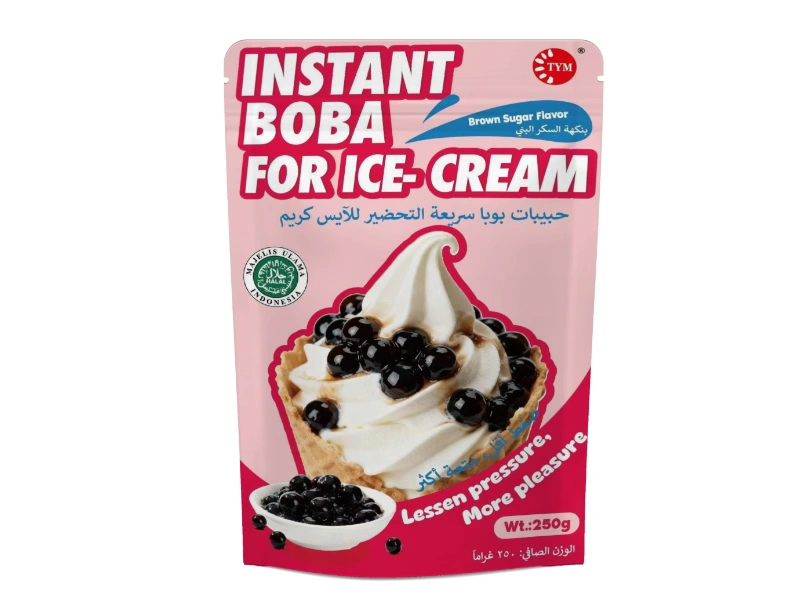 Instant boba for ice cream pack